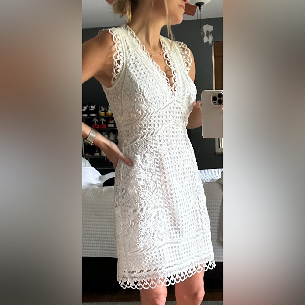 White French connection eyelet dress